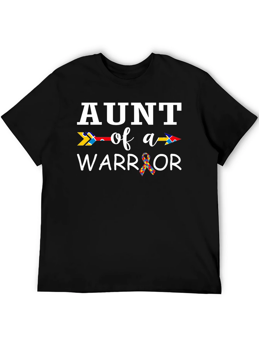 Aunt of a Warrior Autism Awareness T-Shirt product image 5