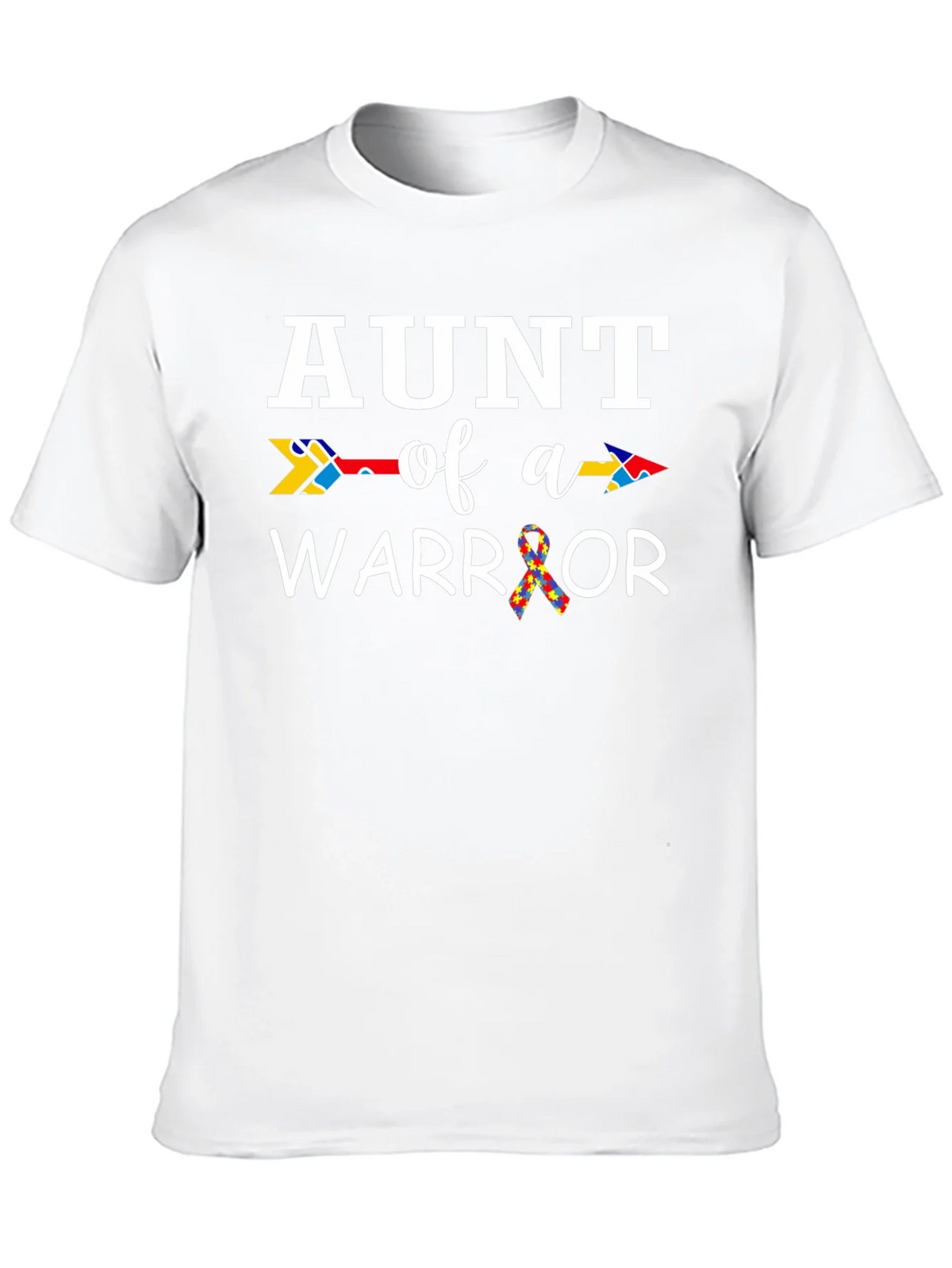 Aunt of a Warrior Autism Awareness T-Shirt product image 9