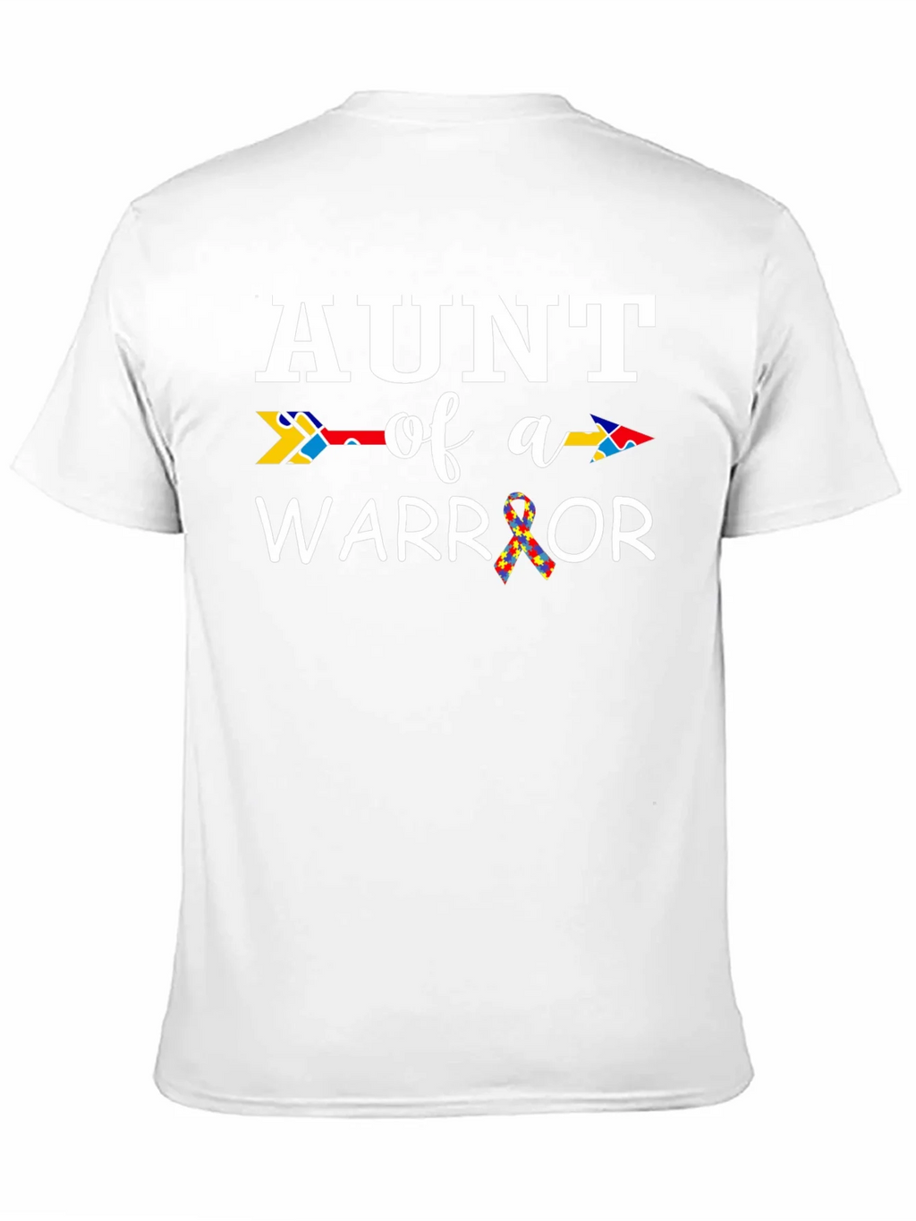 Aunt of a Warrior Autism Awareness T-Shirt product image 10