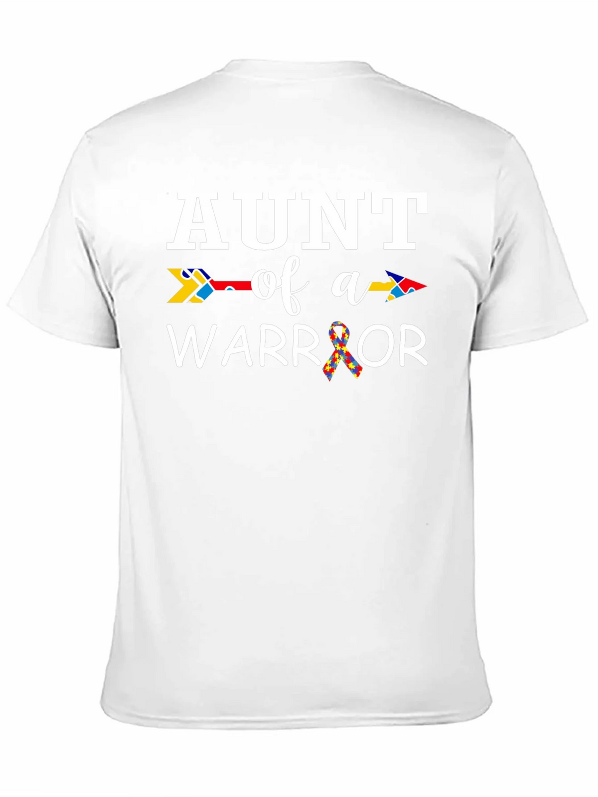 Aunt of a Warrior Autism Awareness T-Shirt product image 10