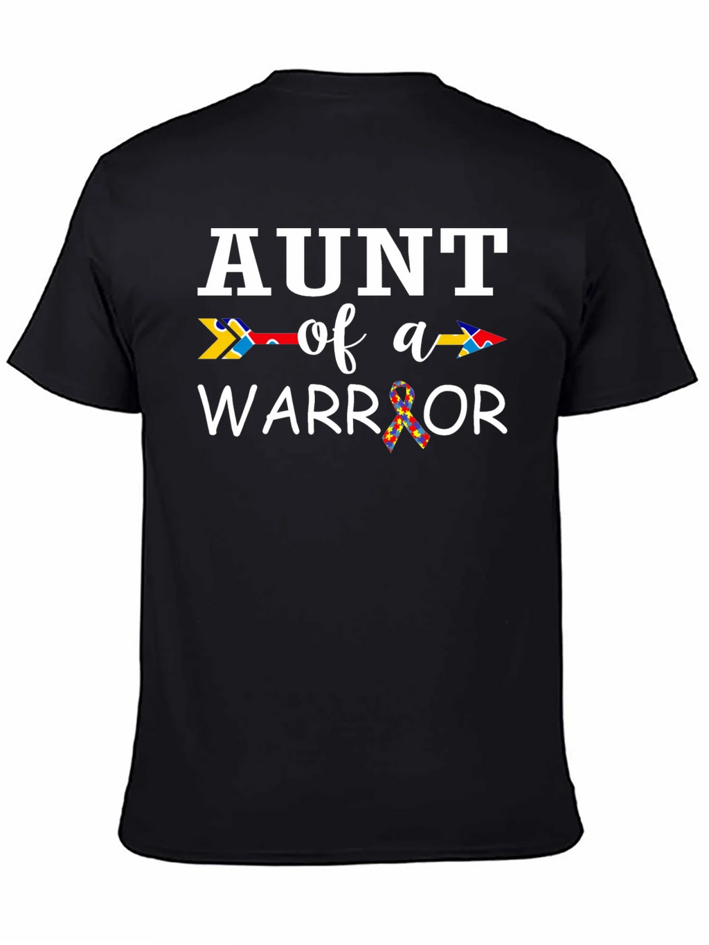 Aunt of a Warrior Autism Awareness T-Shirt product image 4