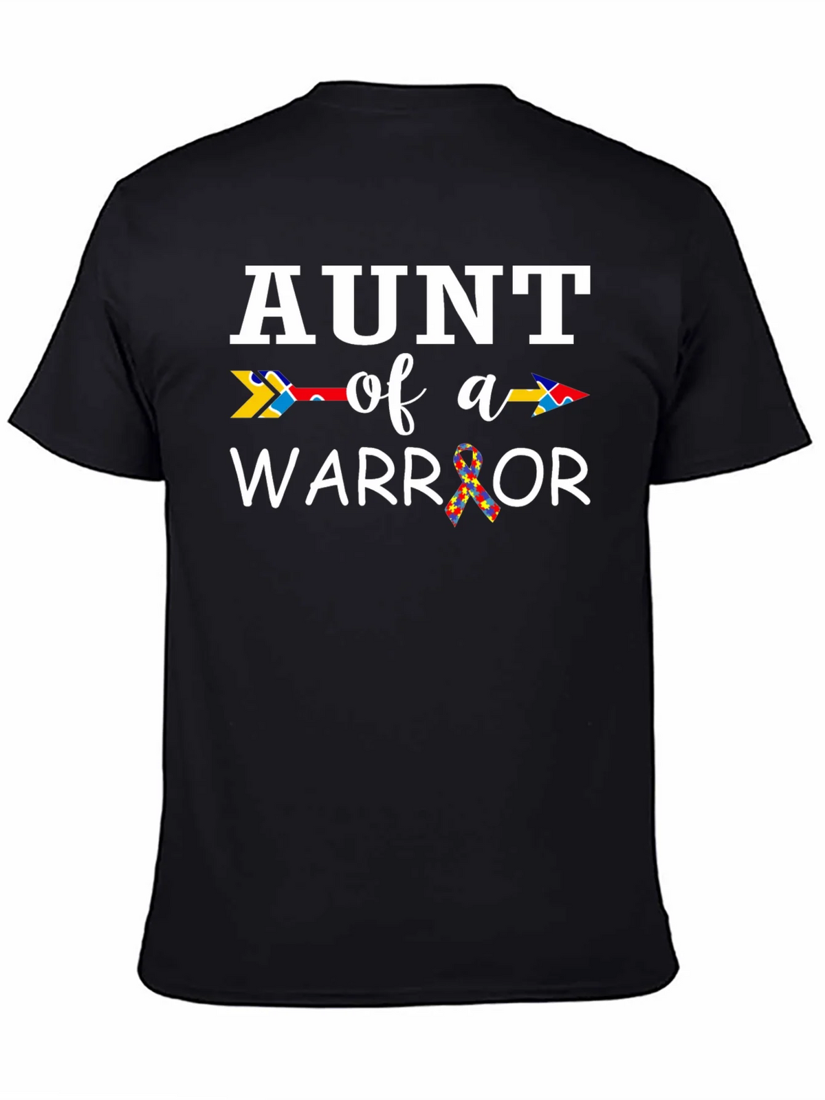 Aunt of a Warrior Autism Awareness T-Shirt product image 4