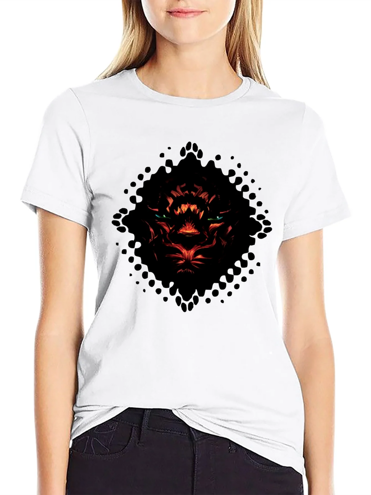 Mens Black Tiger Graphic T-Shirt product image 2