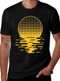 Sunset Halftone Graphic Tee - Black product image 1