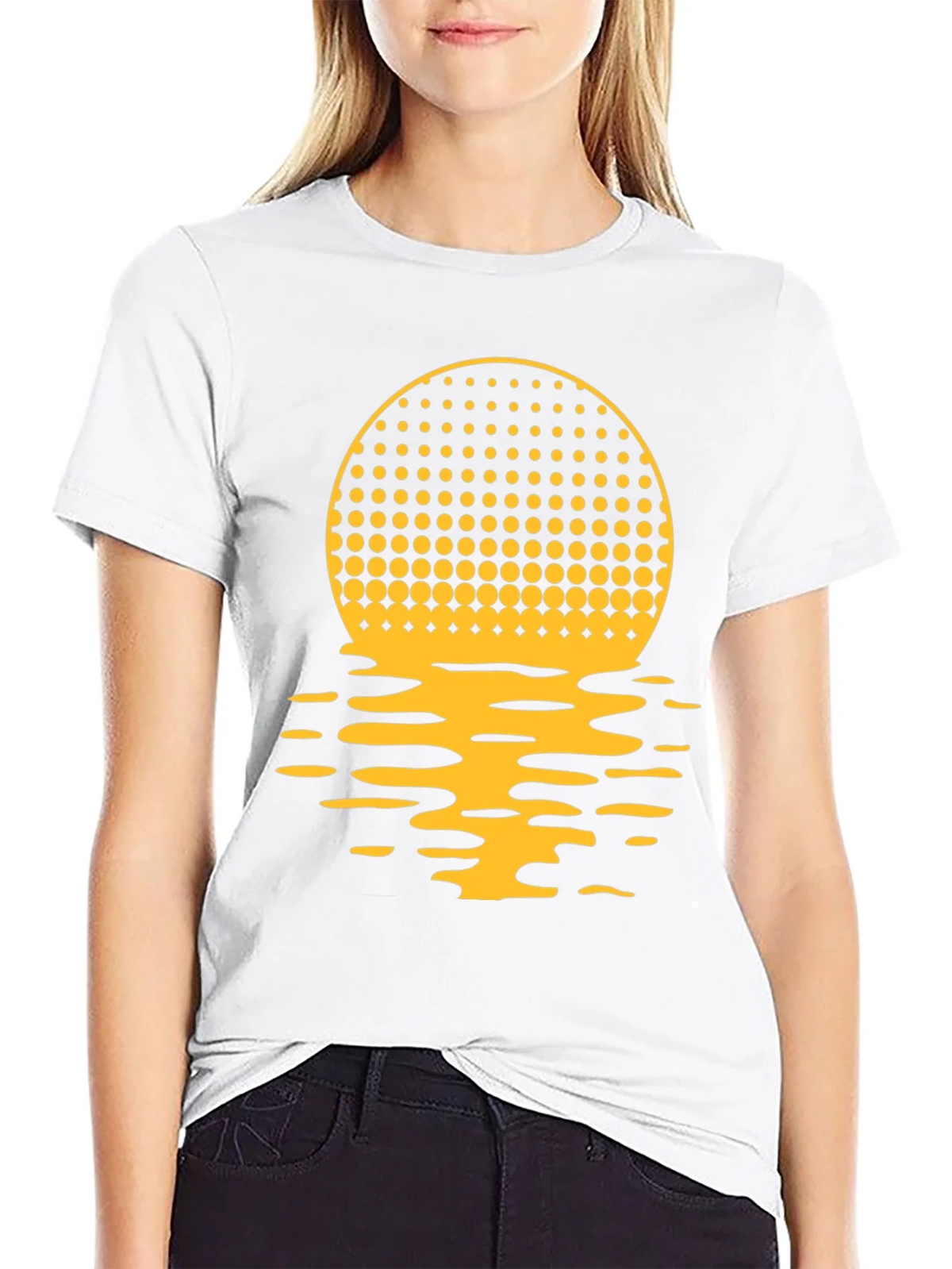 Sunset Halftone Graphic Tee - Black product image 8