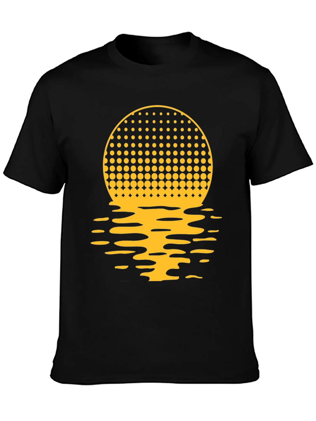 Sunset Halftone Graphic Tee - Black product image 3