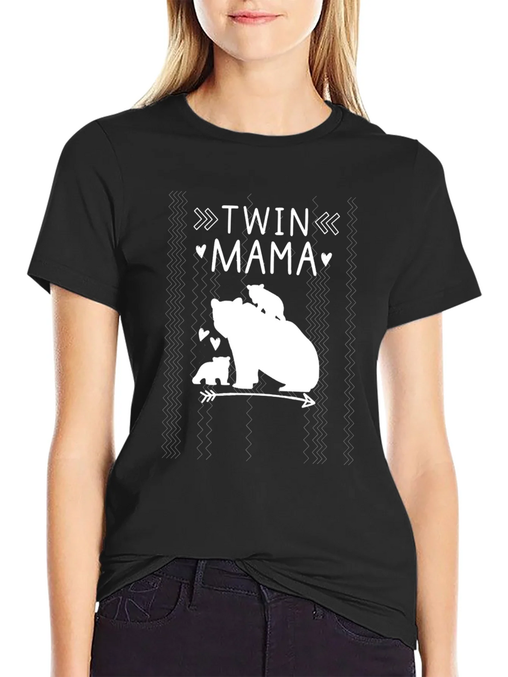 Twin Mama Bear T-Shirt - Adorable Tee product image 2