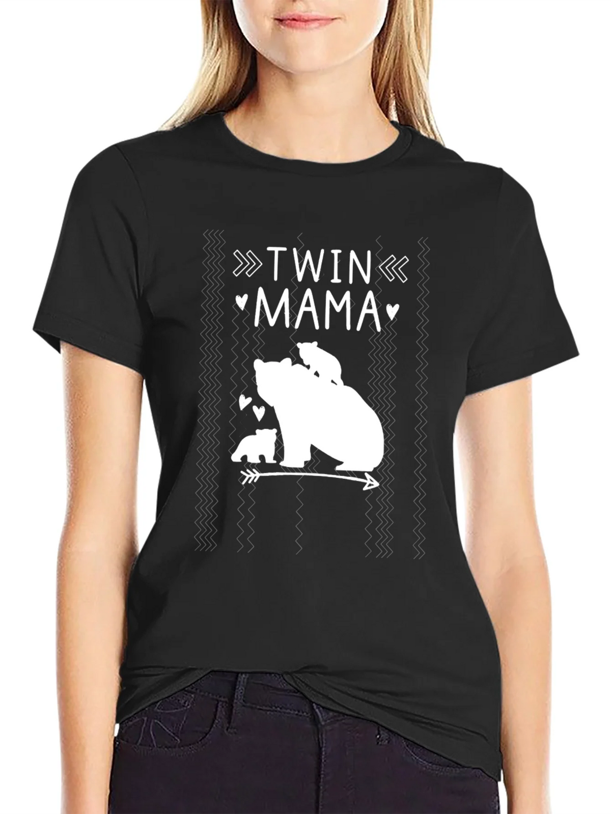 Twin Mama Bear T-Shirt - Adorable Tee product image 2