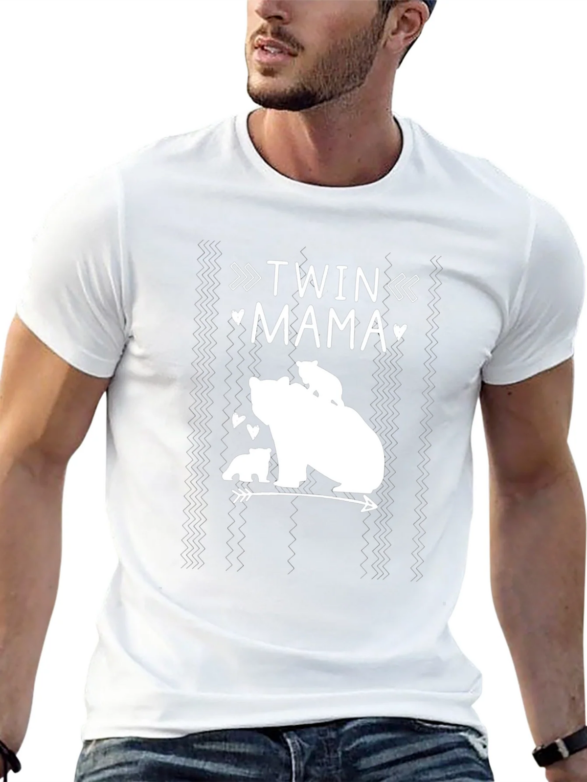 Twin Mama Bear T-Shirt - Adorable Tee product image 12