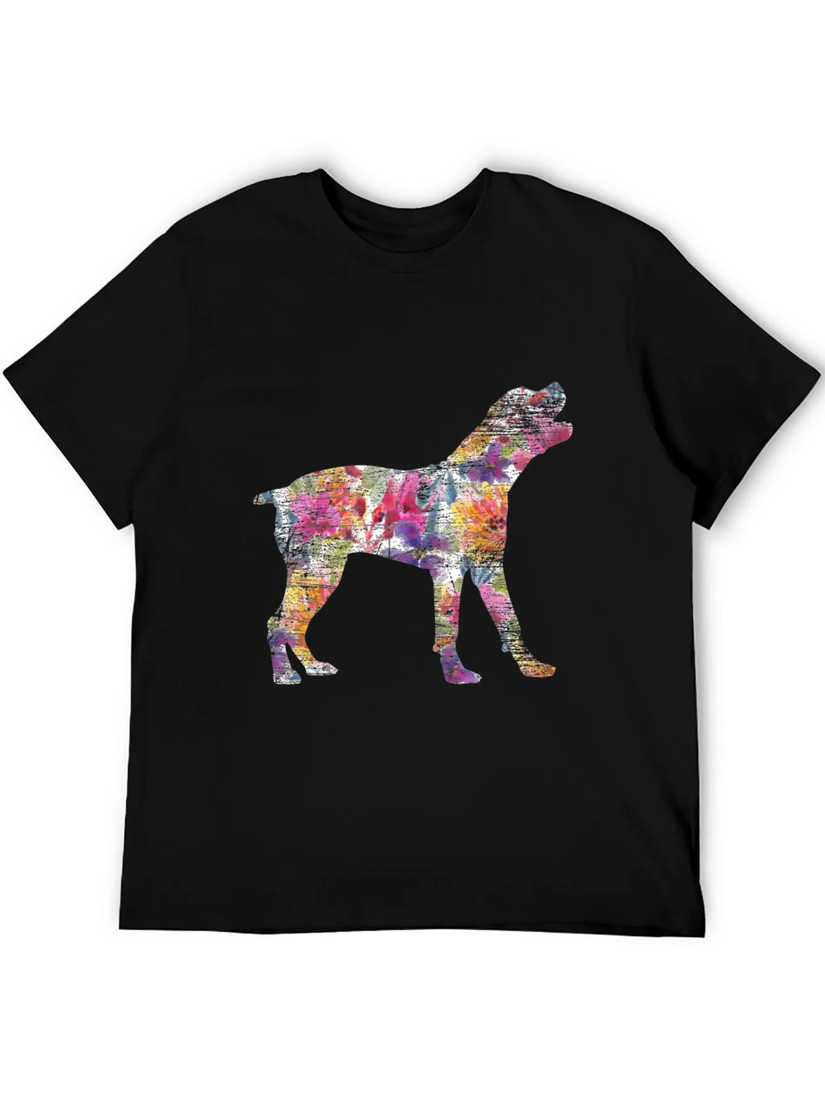 Vibrant Boxer Dog Silhouette Tee - Artistic Animal Lovers product image 5