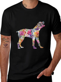 Vibrant Boxer Dog Silhouette Tee - Artistic Animal Lovers product image 1
