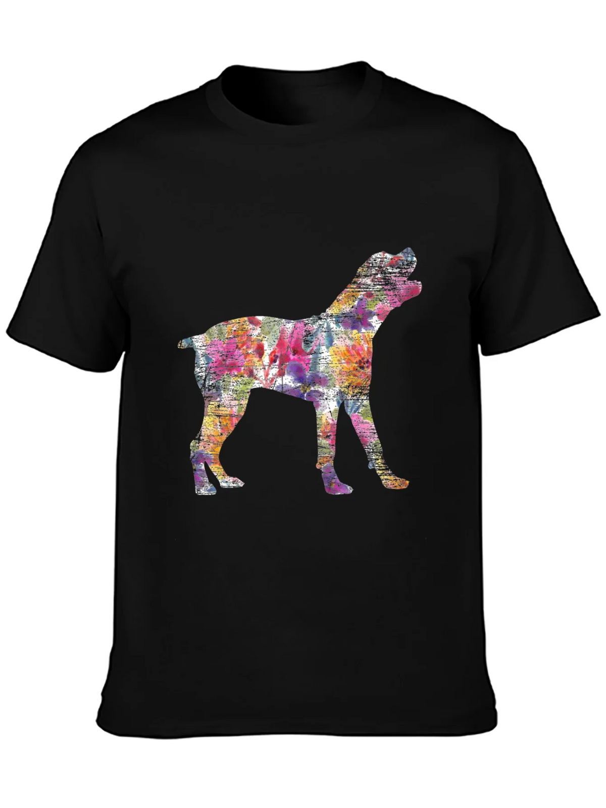 Vibrant Boxer Dog Silhouette Tee - Artistic Animal Lovers product image 3