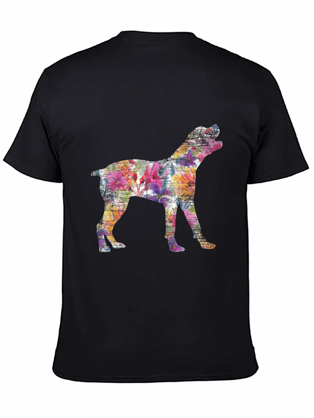 Vibrant Boxer Dog Silhouette Tee - Artistic Animal Lovers product image 4