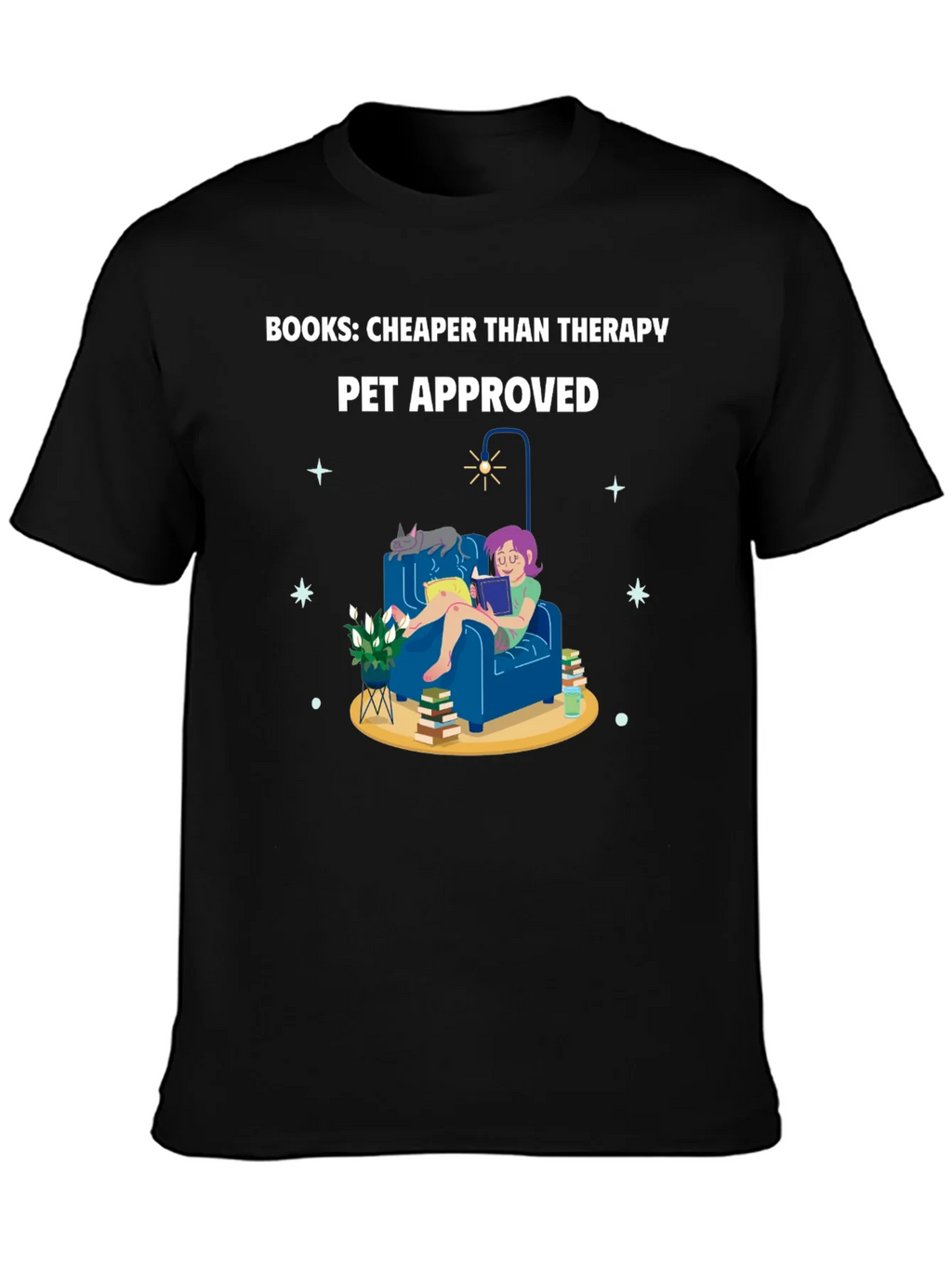 Books: Cheaper Than Therapy T-Shirt product image 3