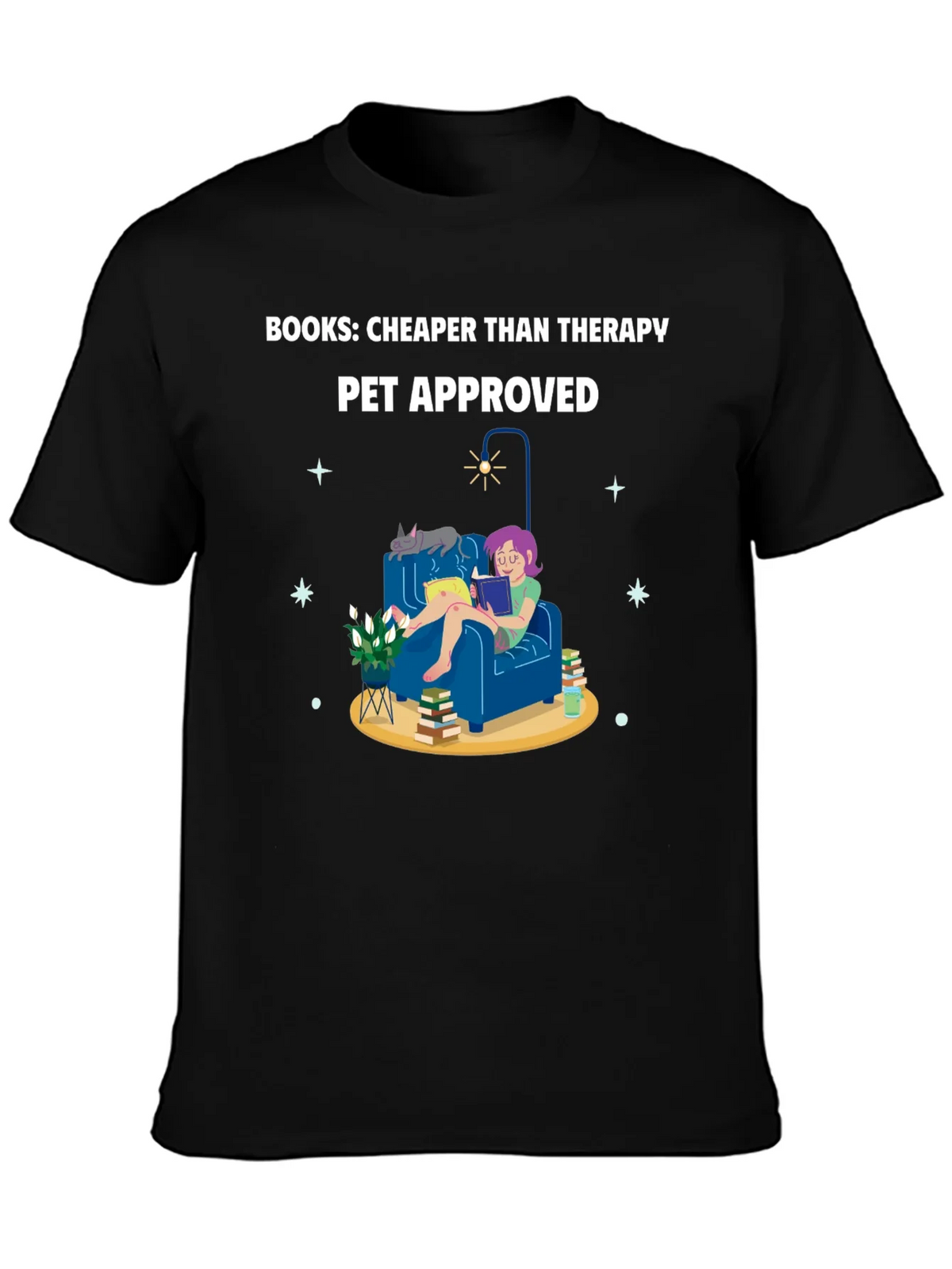 Books: Cheaper Than Therapy T-Shirt product image 3