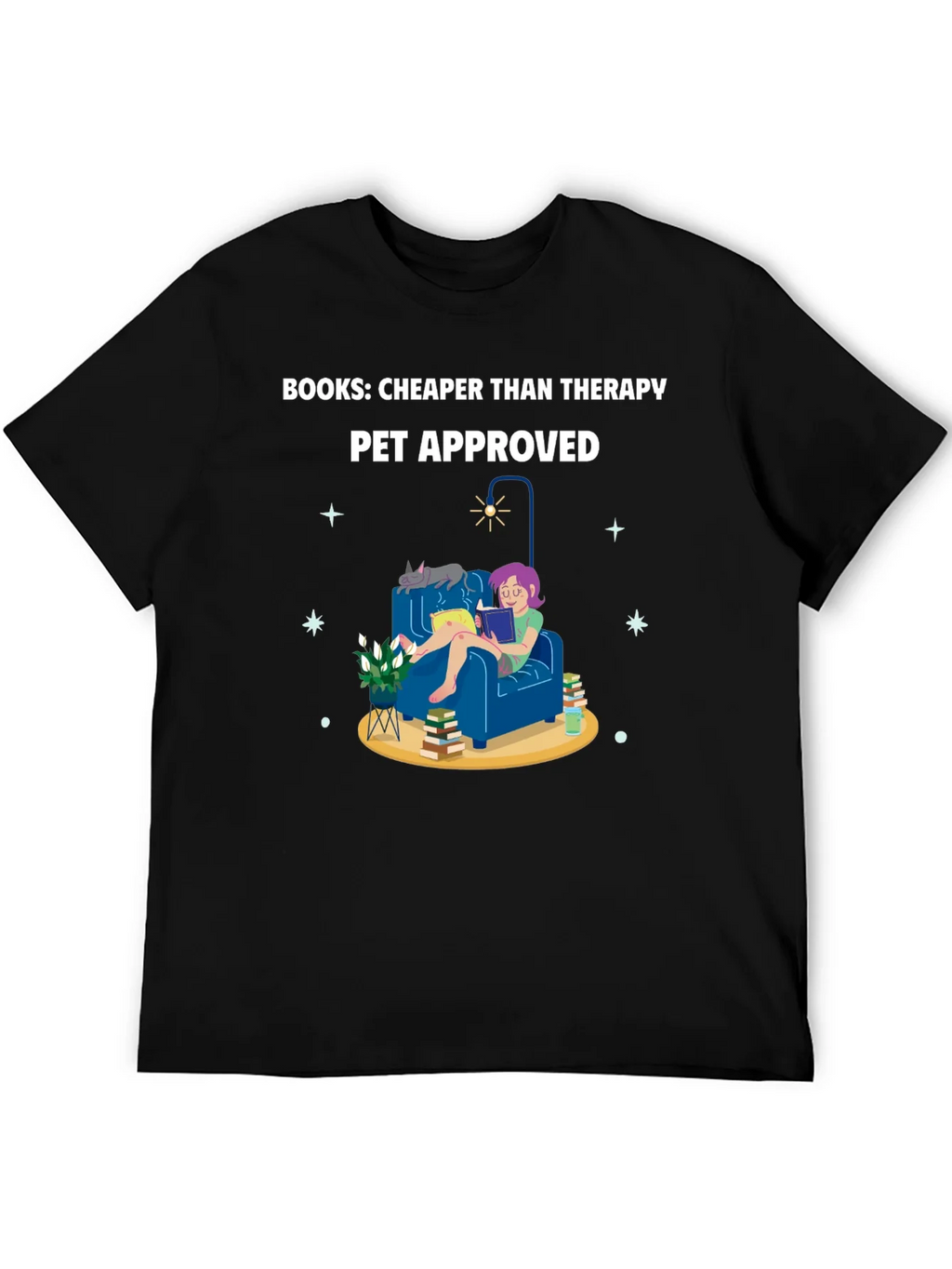 Books: Cheaper Than Therapy T-Shirt product image 5