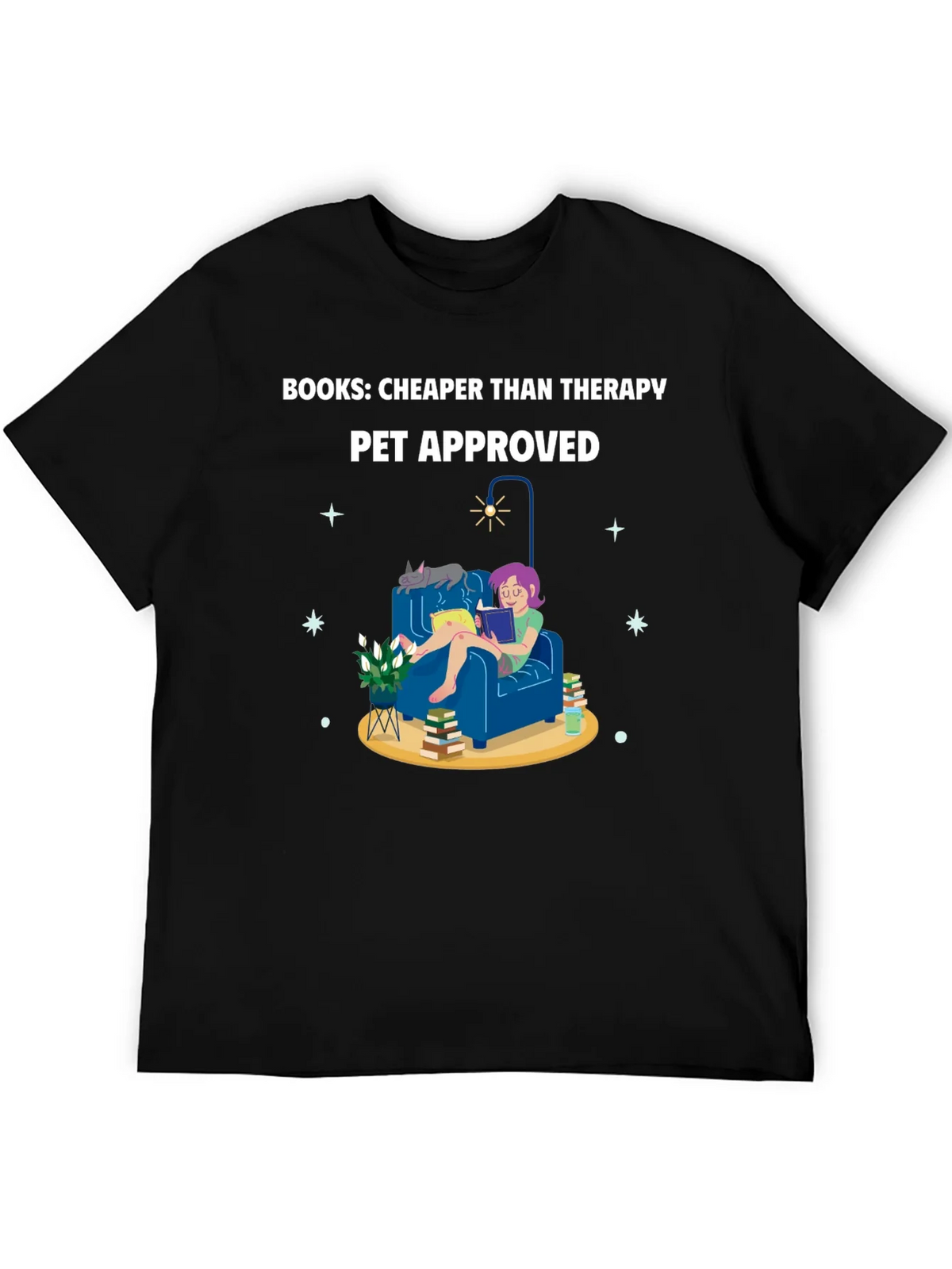 Books: Cheaper Than Therapy T-Shirt product image 5