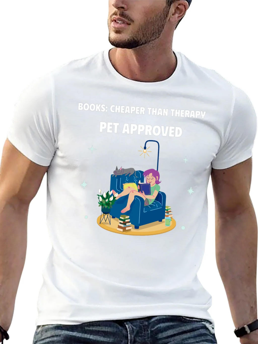 Books: Cheaper Than Therapy T-Shirt product image 12