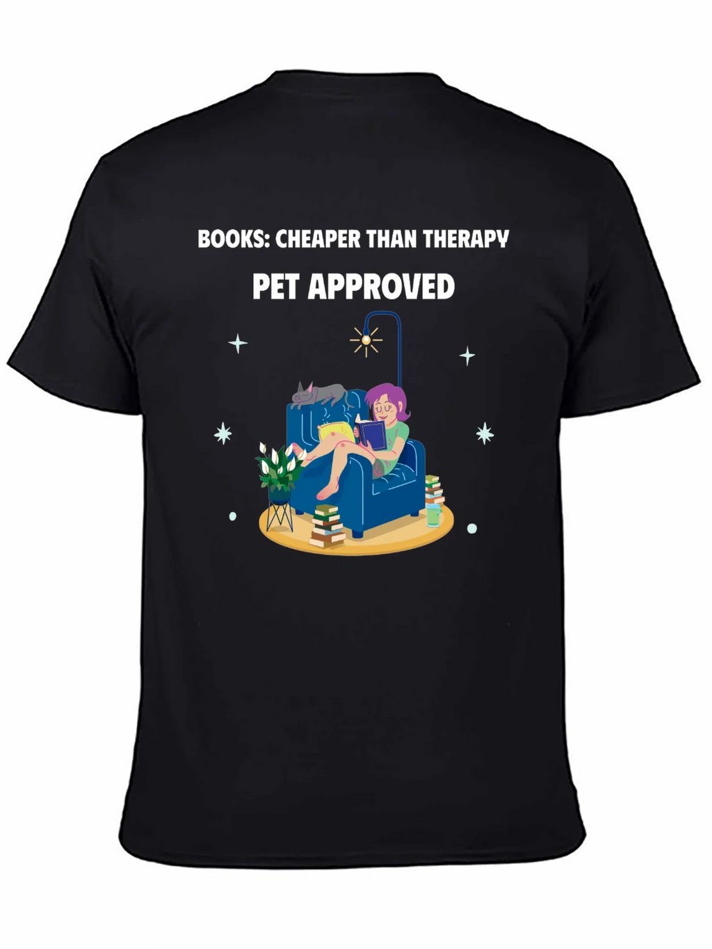 Books: Cheaper Than Therapy T-Shirt product image 4