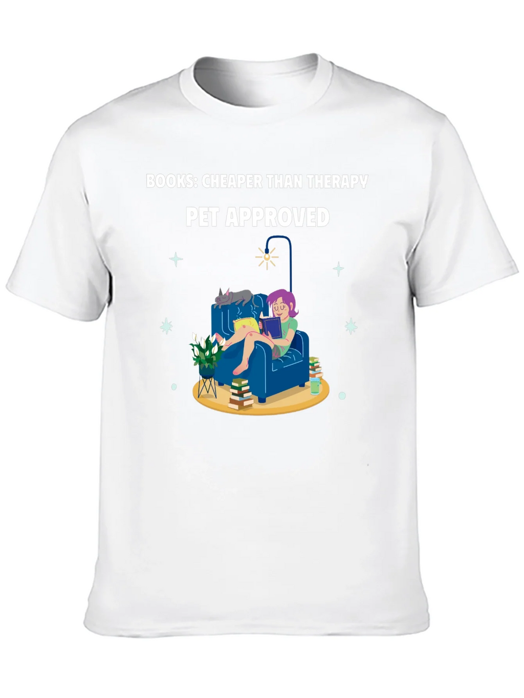 Books: Cheaper Than Therapy T-Shirt product image 9