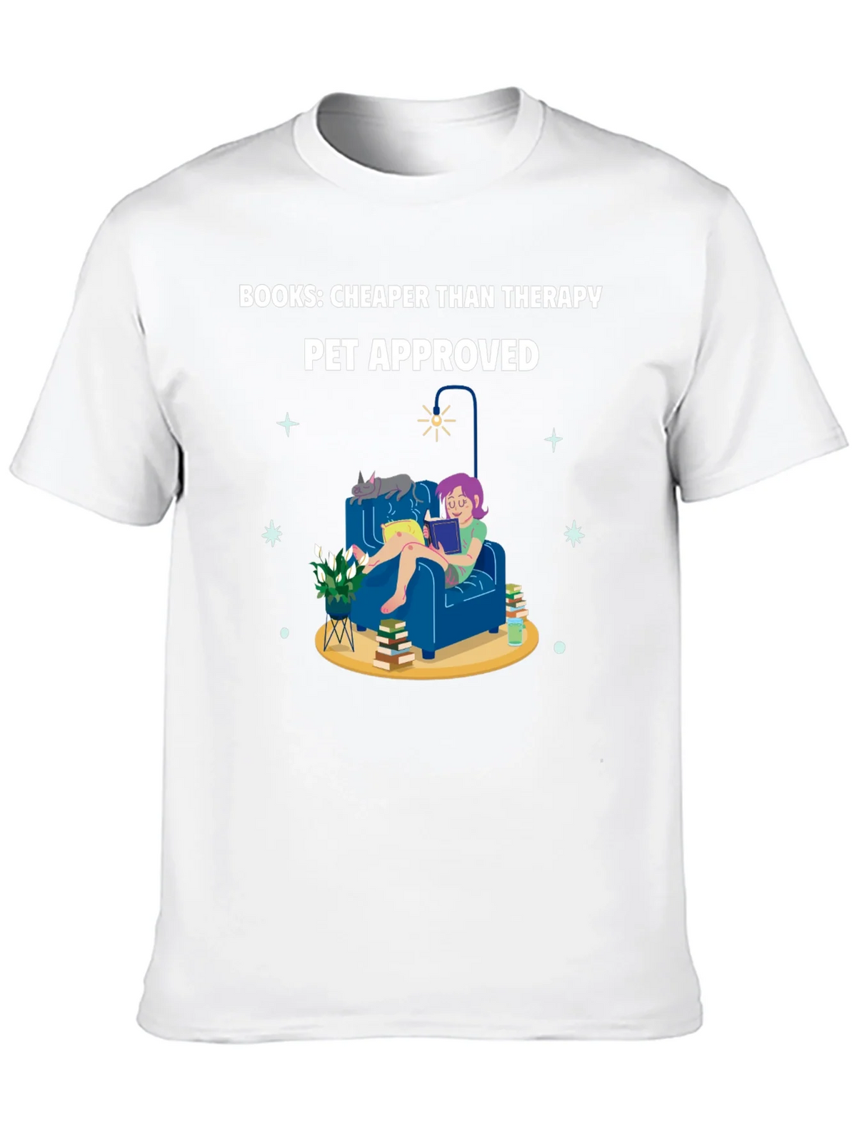 Books: Cheaper Than Therapy T-Shirt product image 9