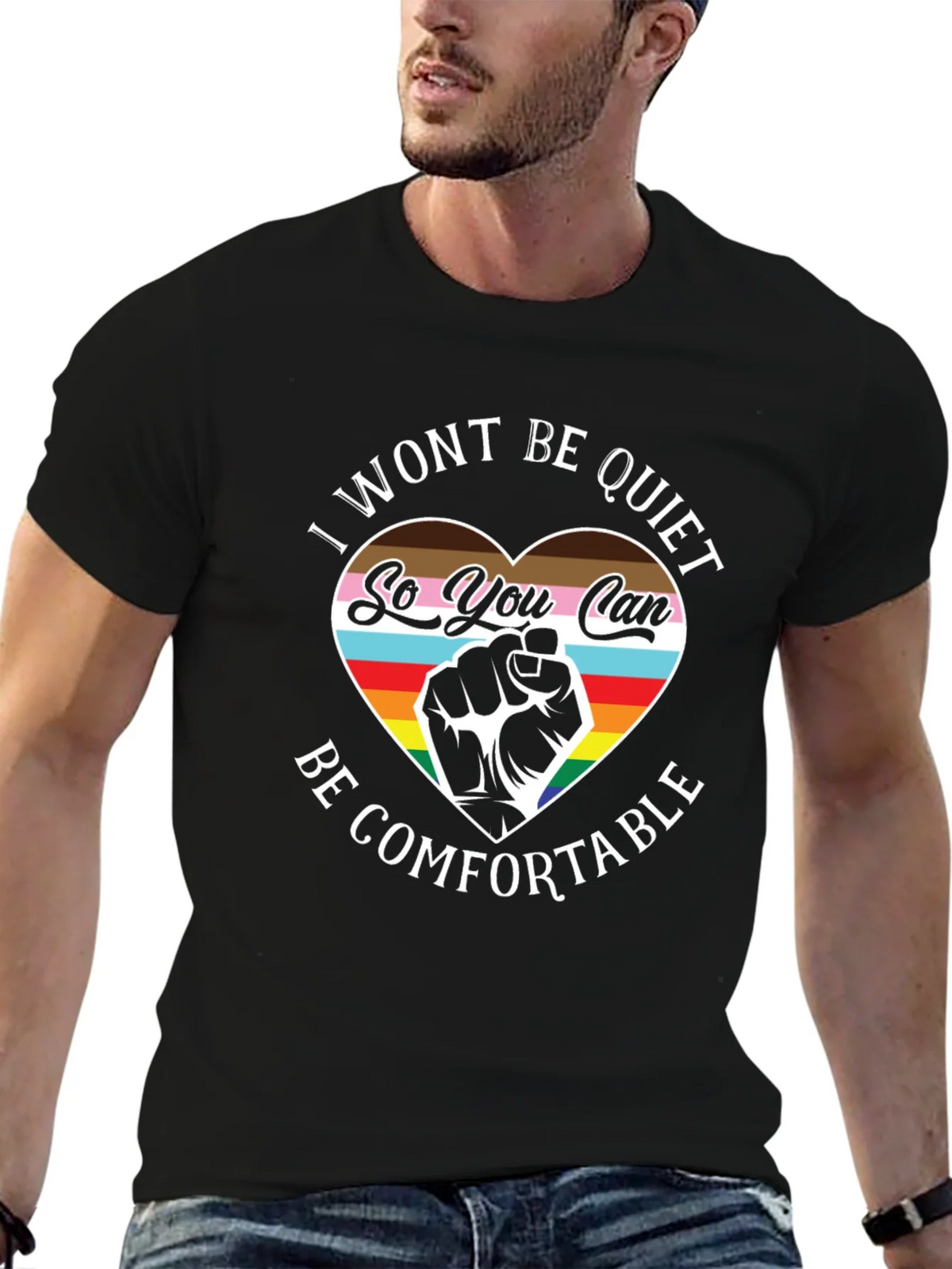 LGBTQ+ Pride T-Shirt - I Wont Be Quiet product image 6
