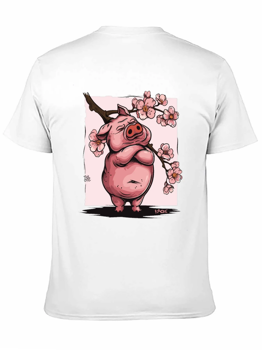 Zen Pig Blossom T-Shirt - Black product image 10
