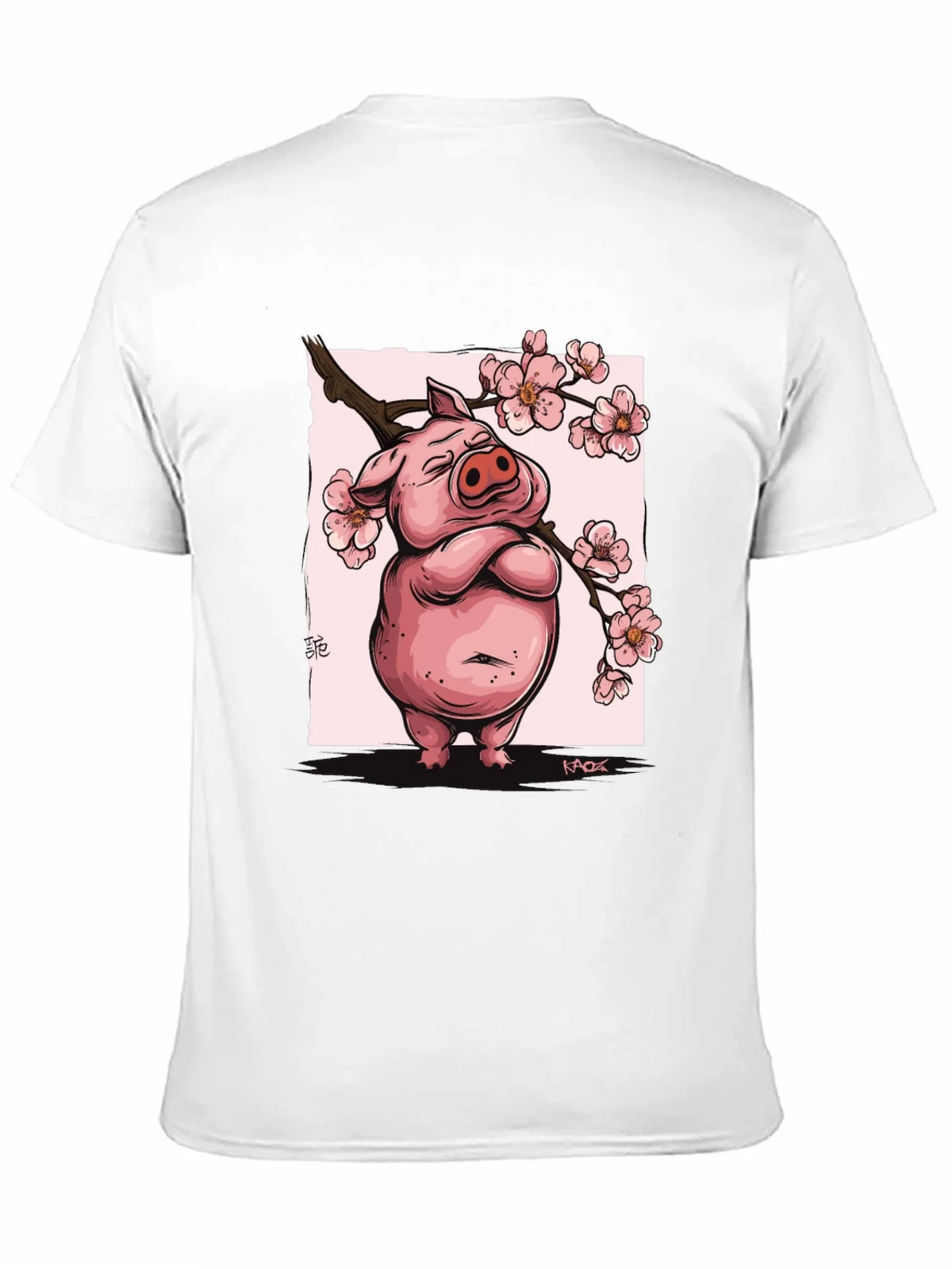 Zen Pig Blossom T-Shirt - Black product image 10