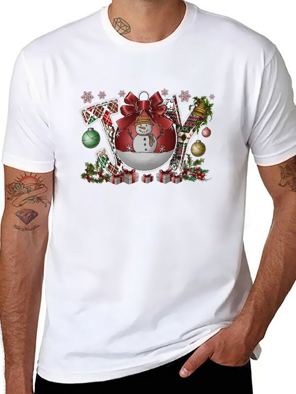 Joy Christmas Graphic Tee - Holiday Shirt product image 7