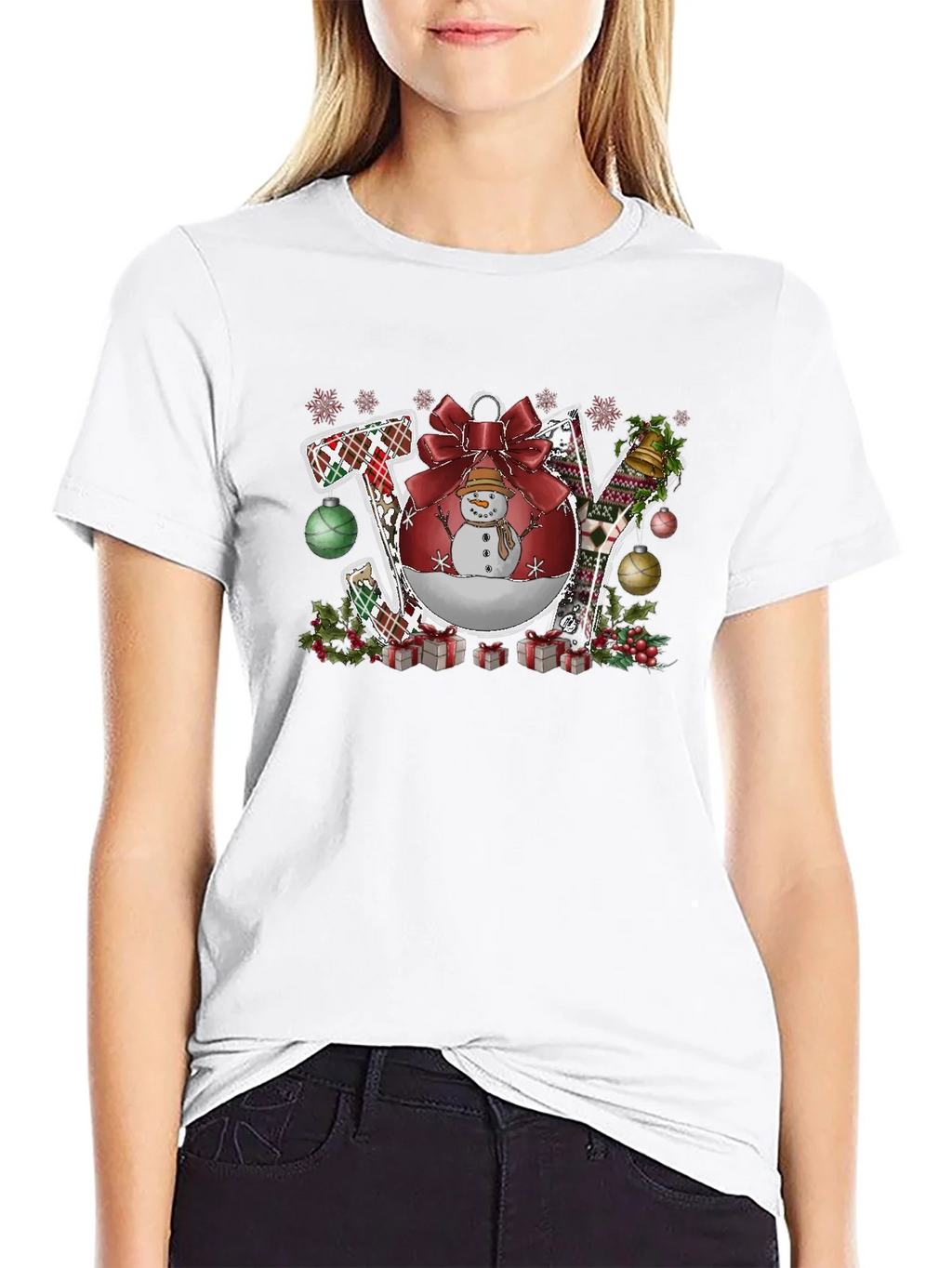 Joy Christmas Graphic Tee - Holiday Shirt product image 8