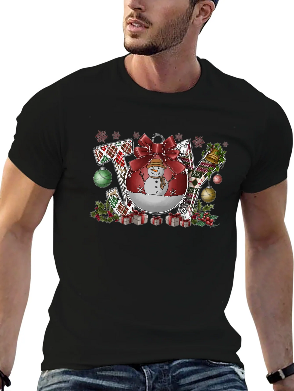 Joy Christmas Graphic Tee - Holiday Shirt product image 6