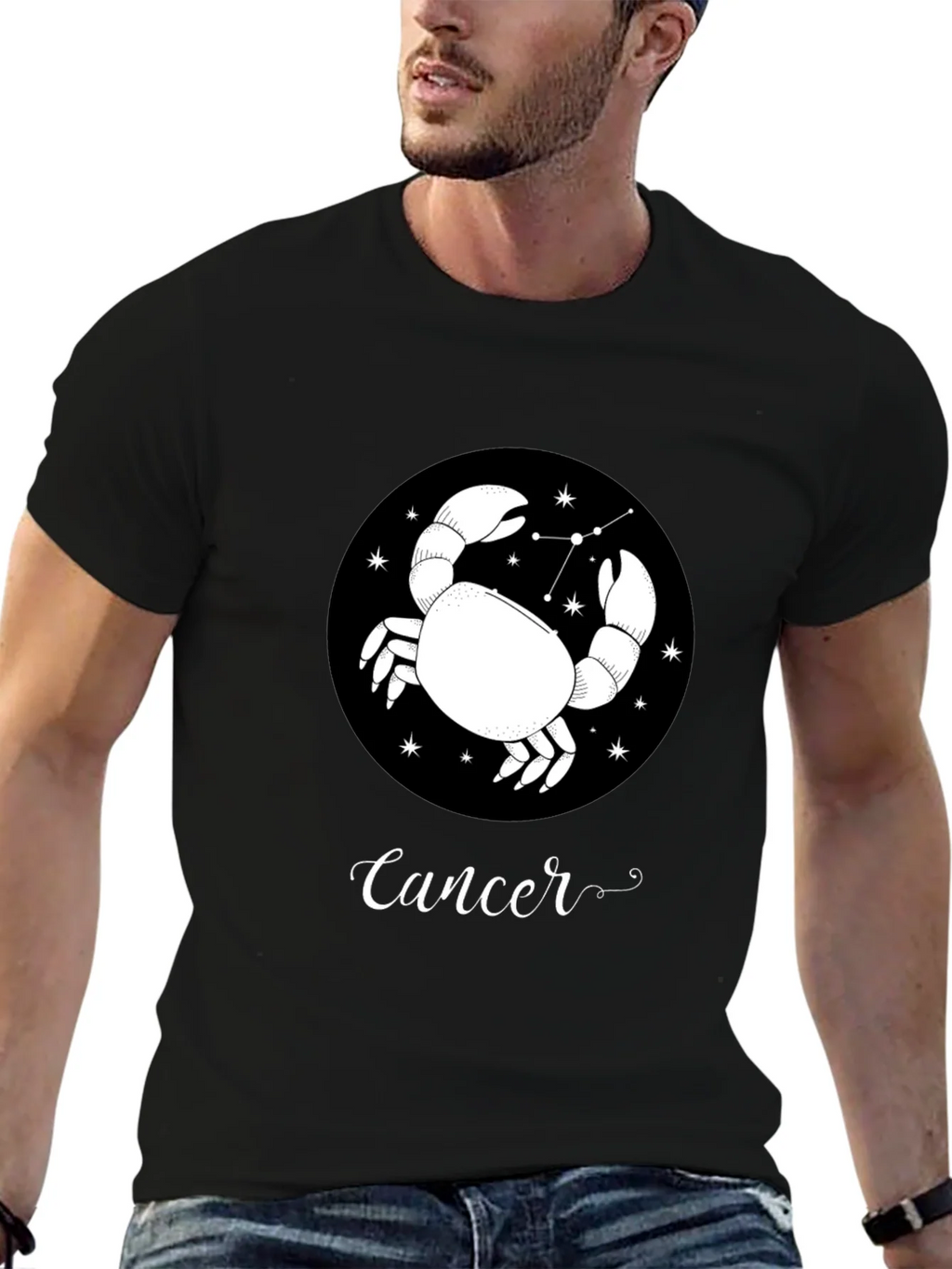 Cancer Zodiac T-Shirt - Black Astrology Tee product image 6