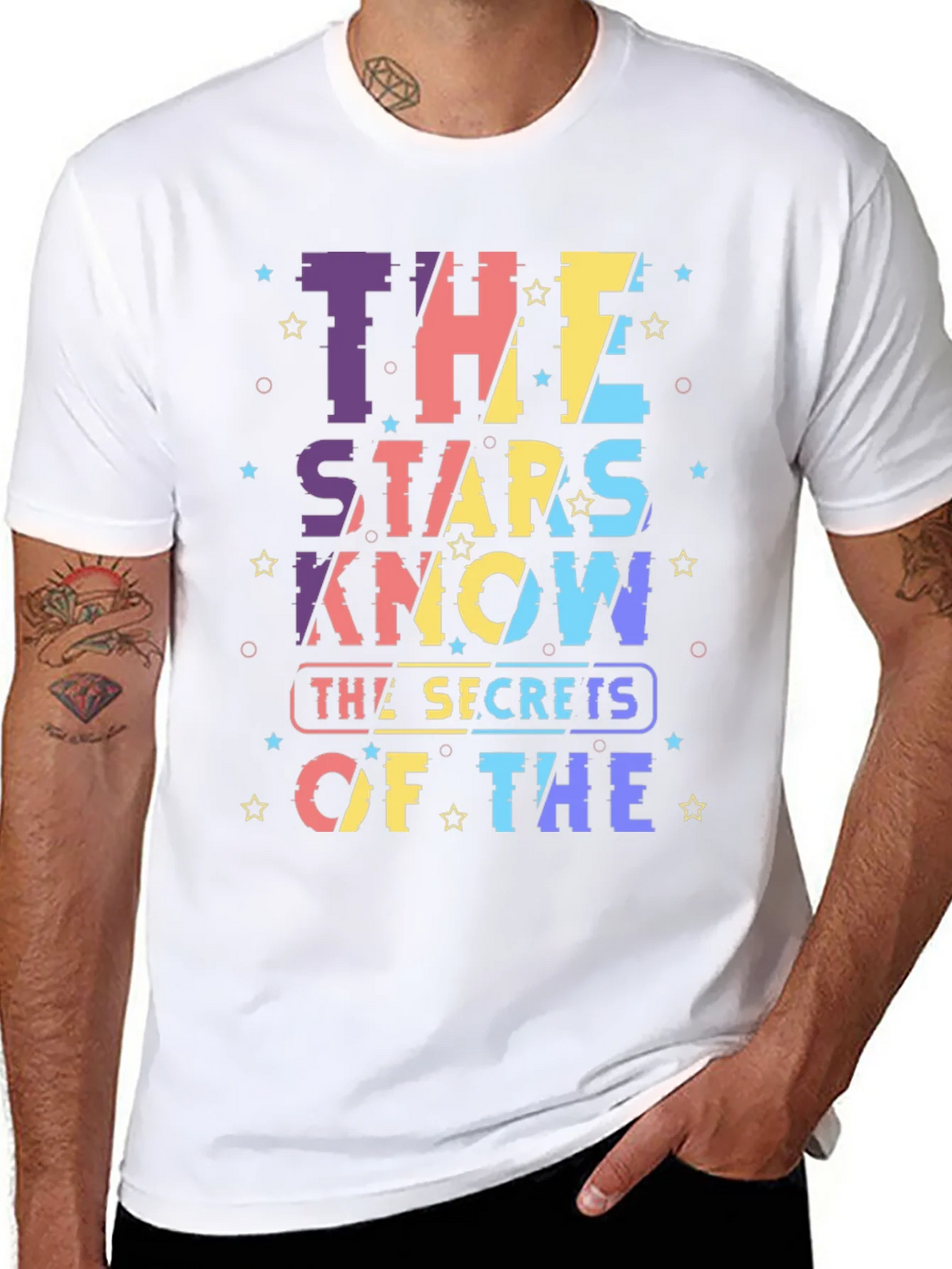 Stars Know Secrets Graphic T-Shirt - Black product image 2