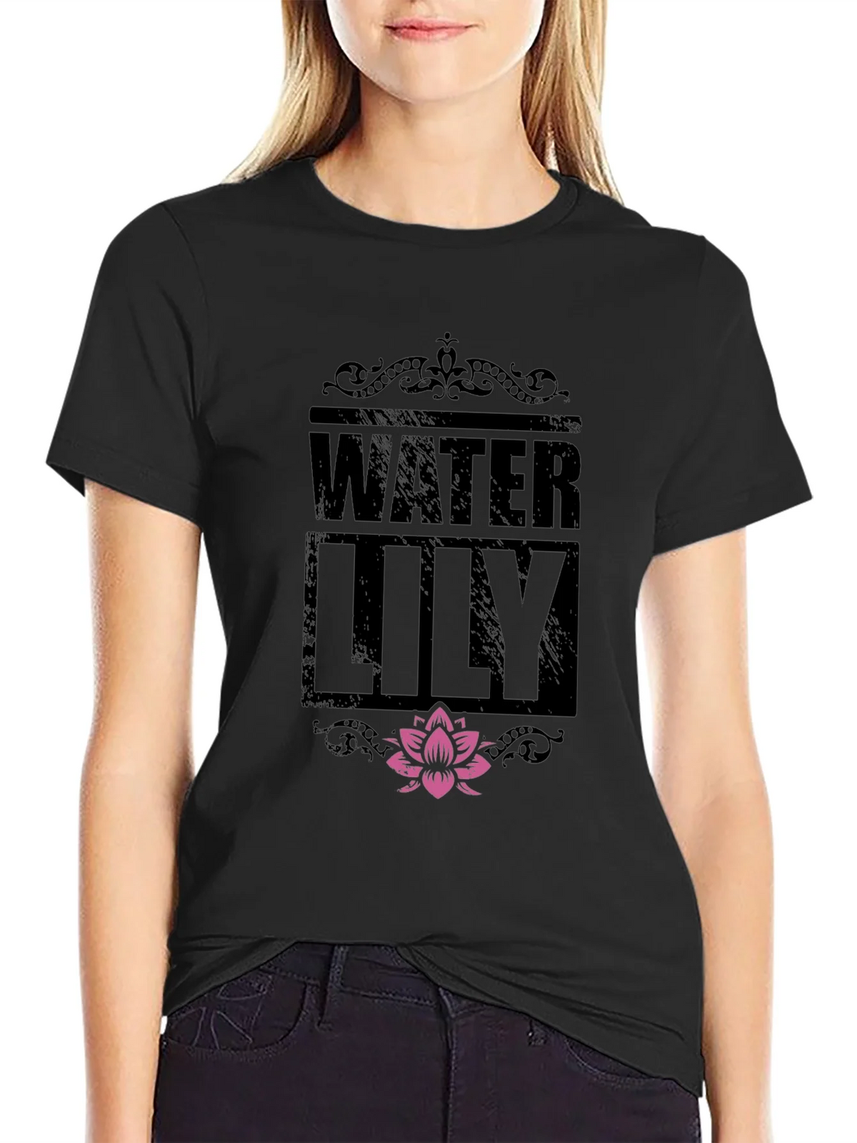 Water Lily Graphic Print T-Shirt product image 2