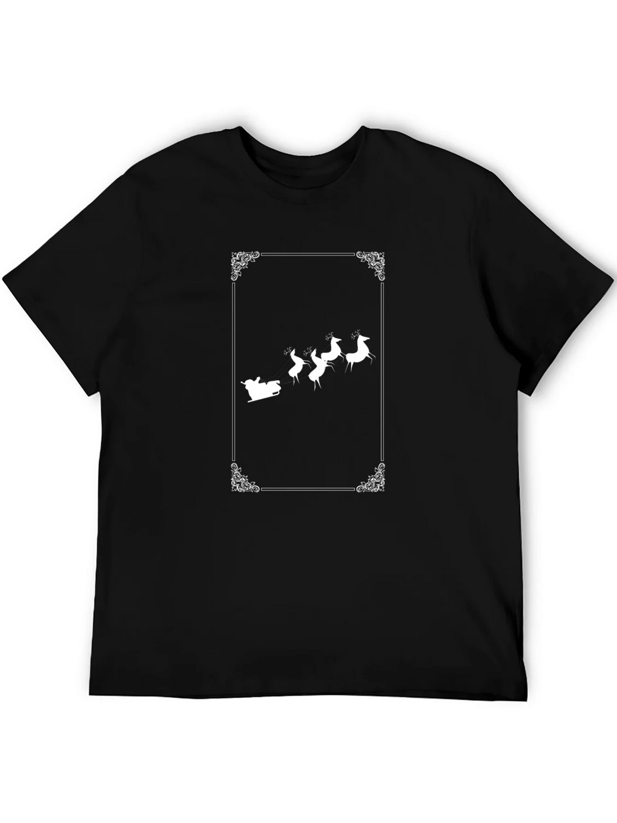 Christmas Reindeer Sleigh Graphic Tee product image 5