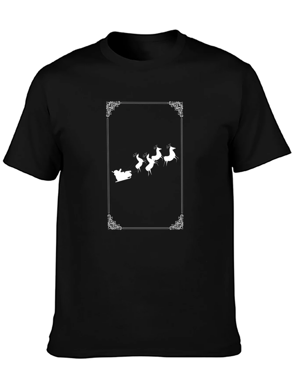 Christmas Reindeer Sleigh Graphic Tee product image 3