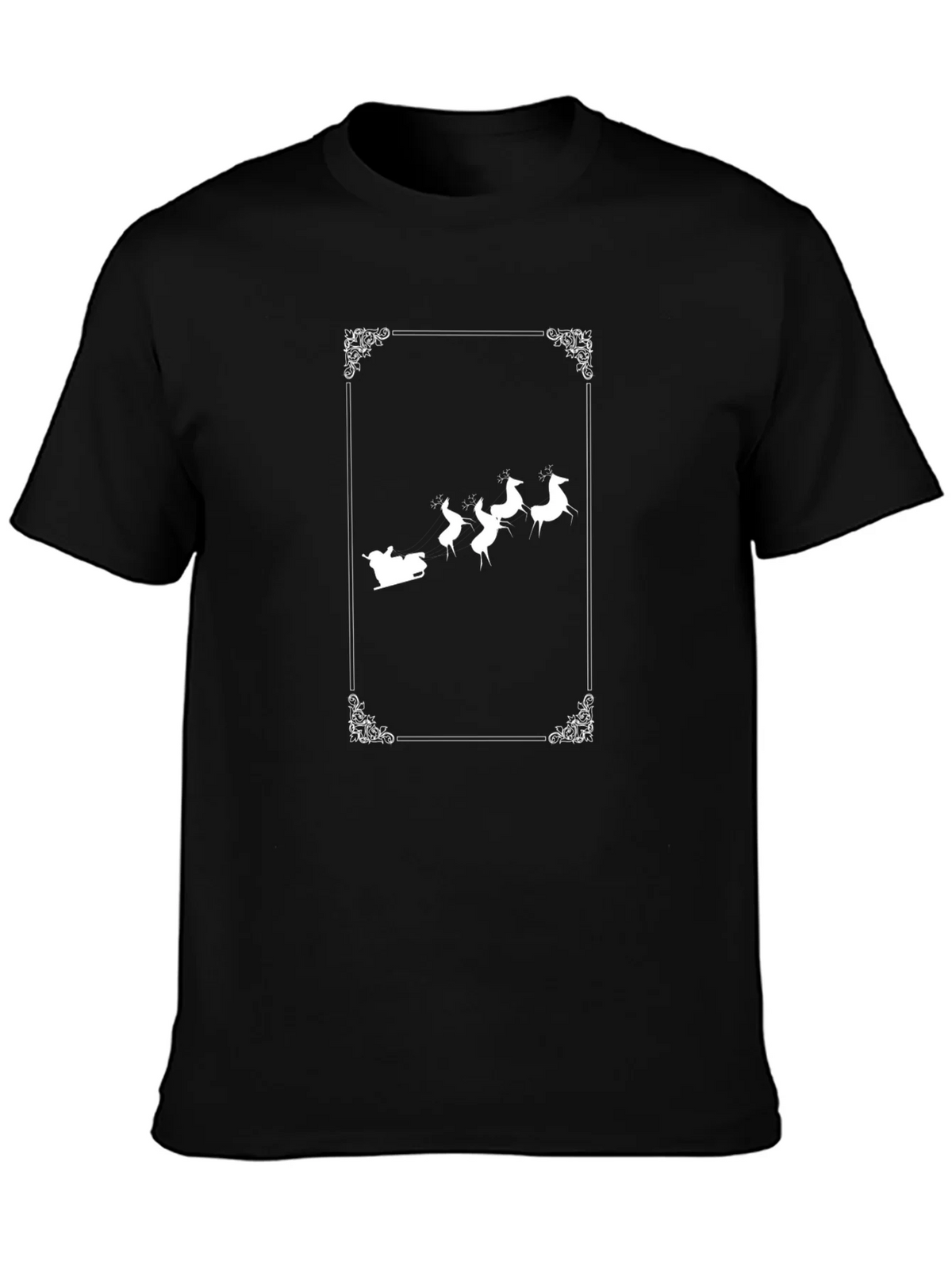 Christmas Reindeer Sleigh Graphic Tee product image 3