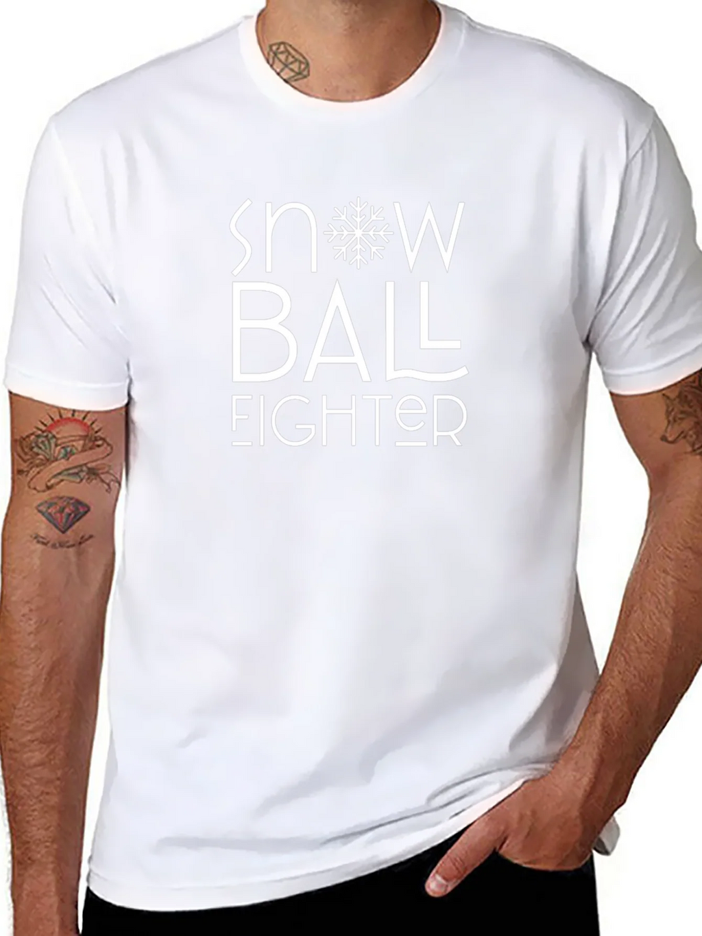 Snowball Fighter Black Graphic Tee product image 7