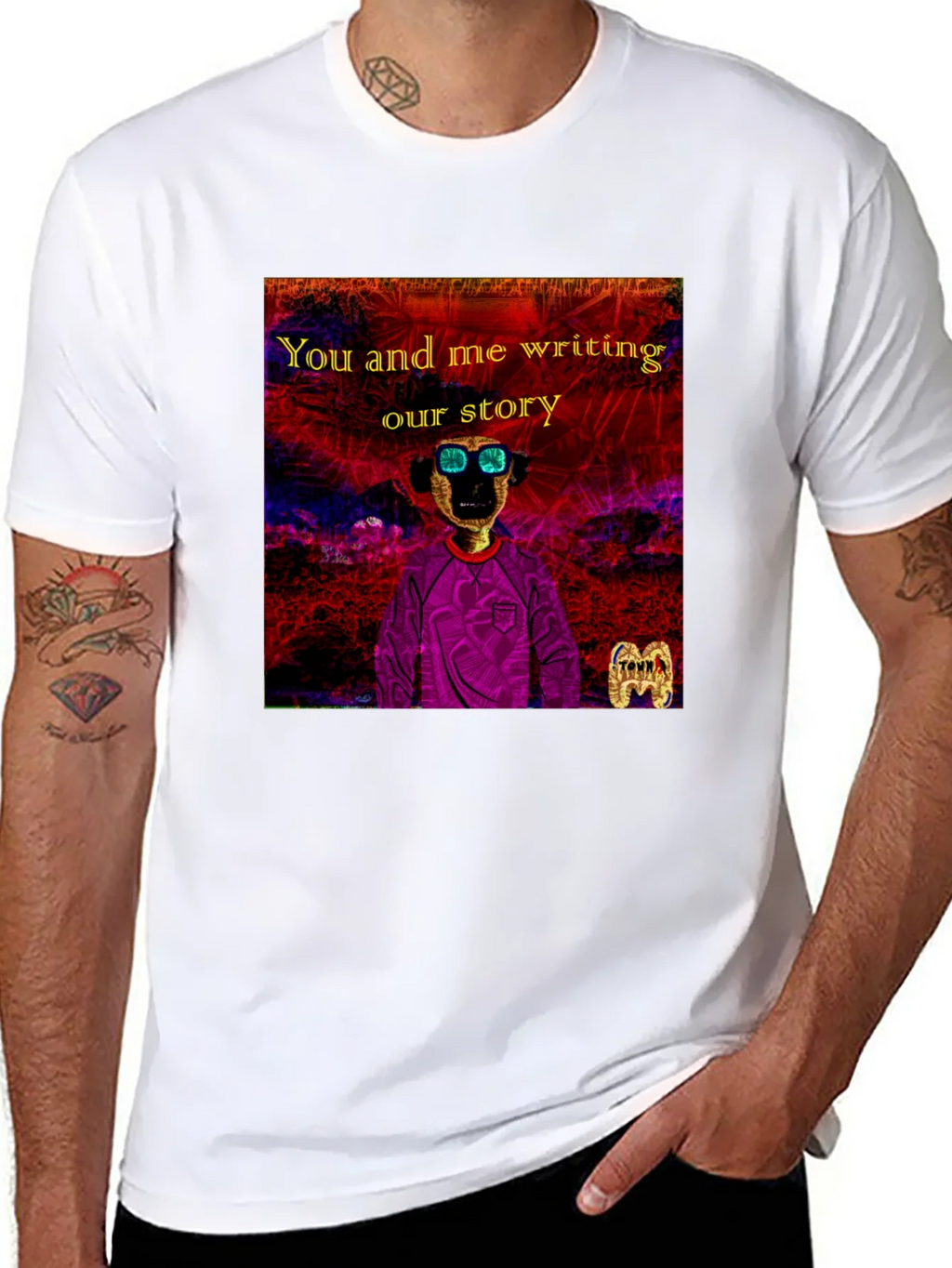 Unique Graphic T-Shirt - You and Me Writing Our Story product image 7