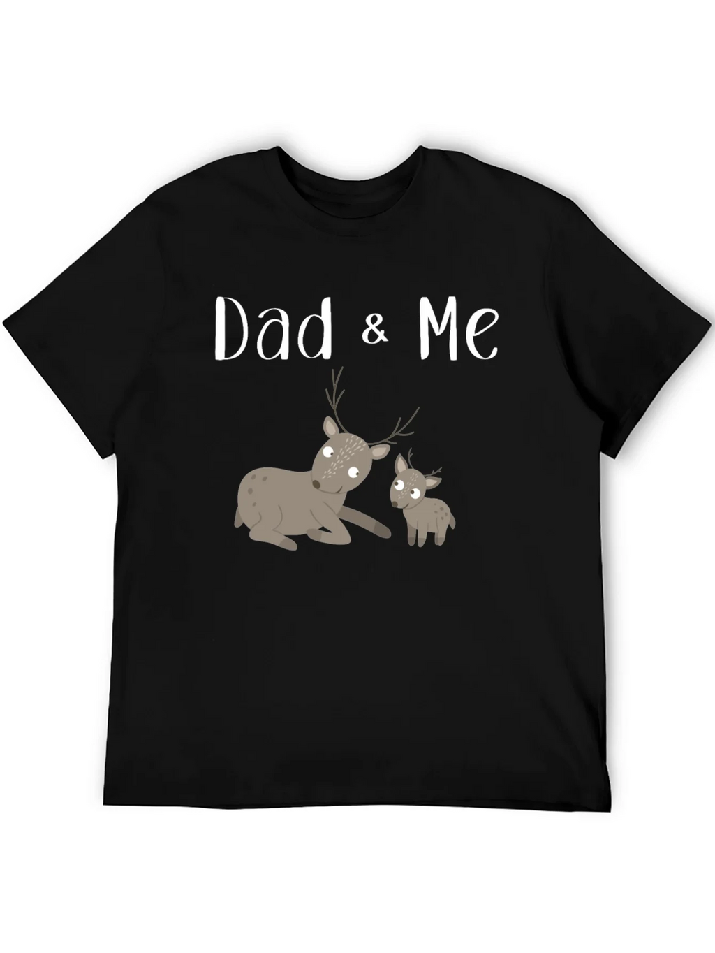 Dad & Me Deer Graphic Tee - Black Cotton product image 5