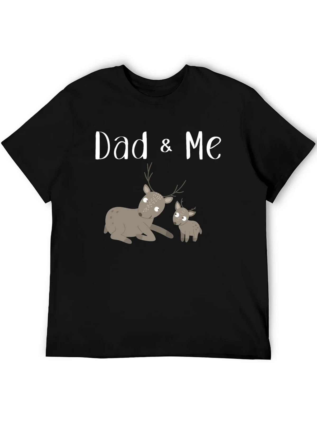 Dad & Me Deer Graphic Tee - Black Cotton product image 5