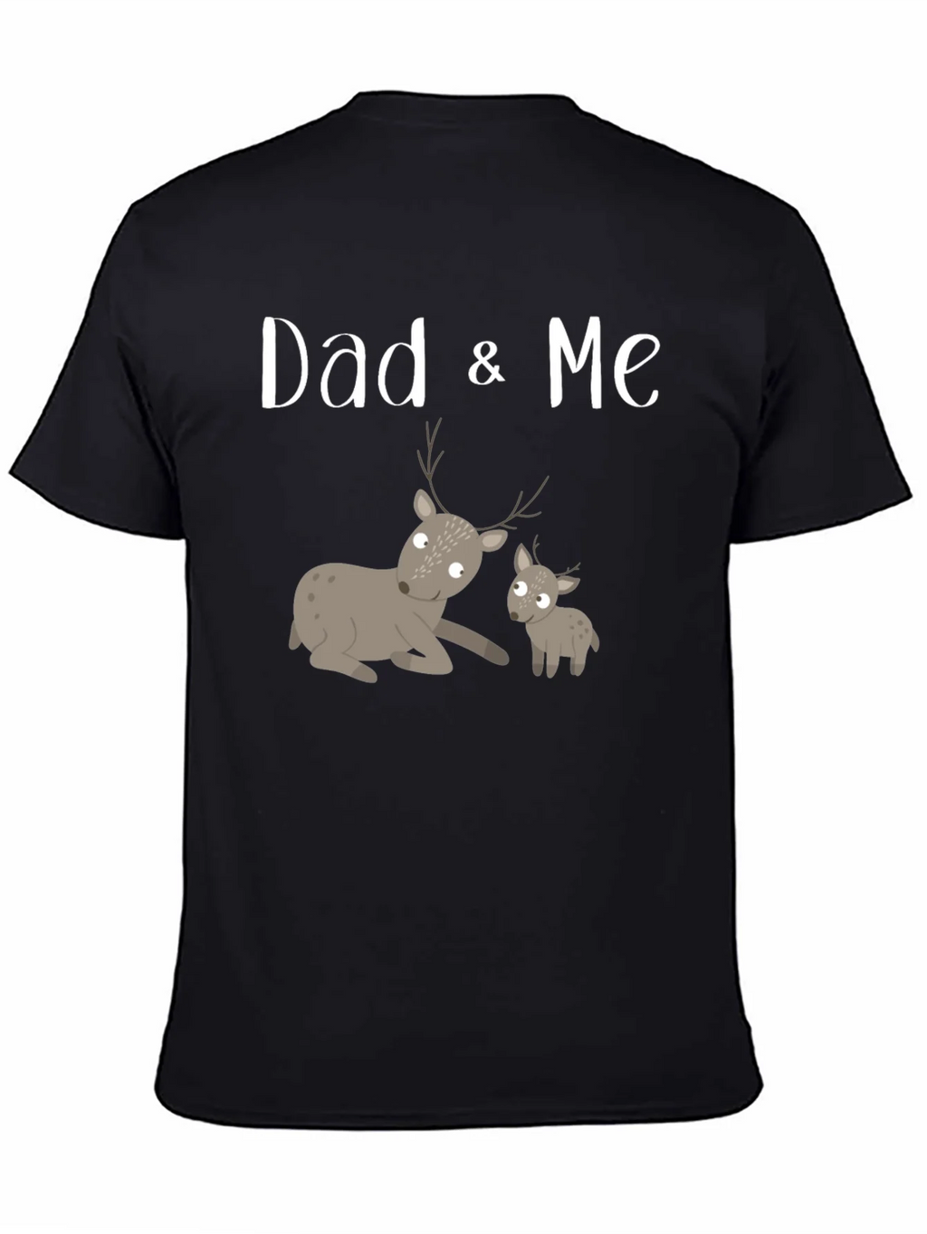 Dad & Me Deer Graphic Tee - Black Cotton product image 4