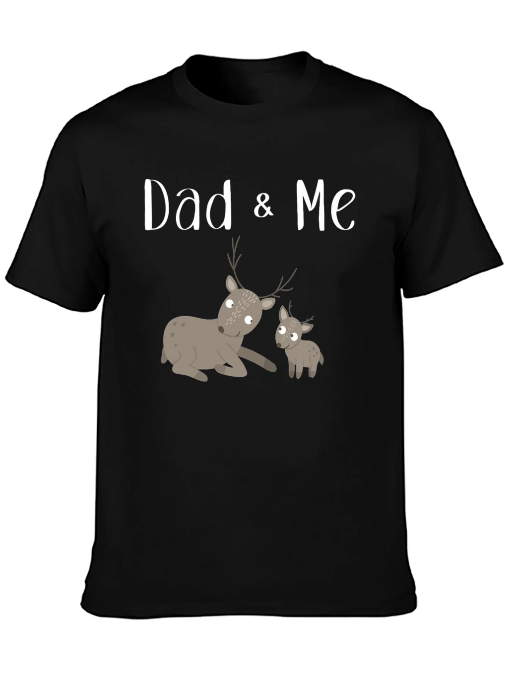 Dad & Me Deer Graphic Tee - Black Cotton product image 3