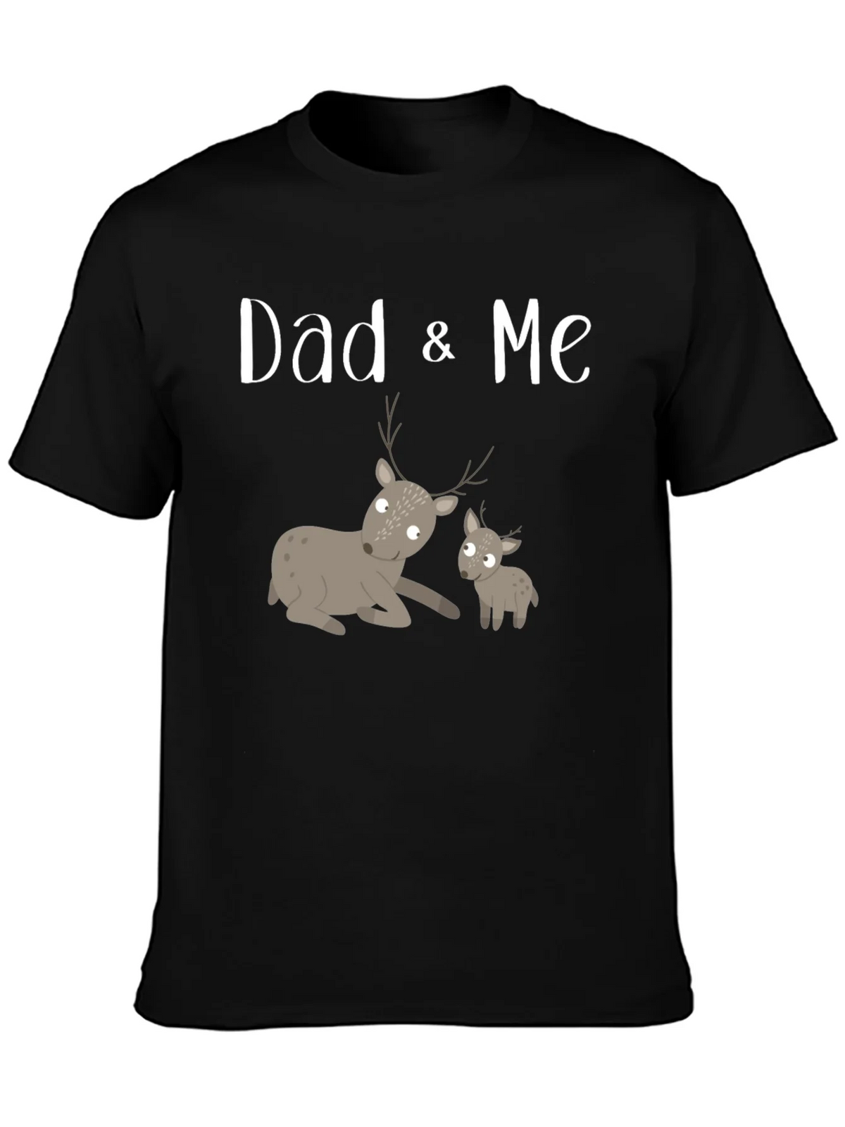 Dad & Me Deer Graphic Tee - Black Cotton product image 3