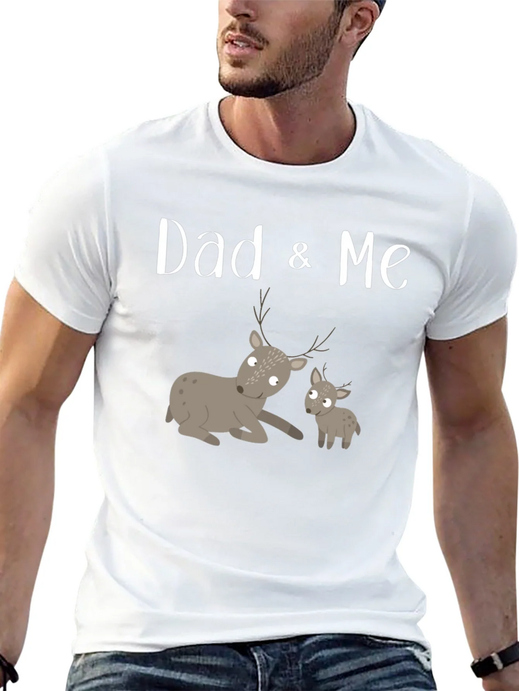 Dad & Me Deer Graphic Tee - Black Cotton product image 12
