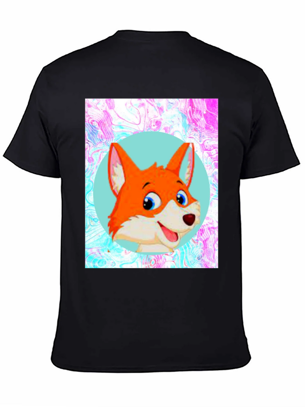 Cartoon Fox Graphic Tee - Unisex Black T-Shirt product image 4