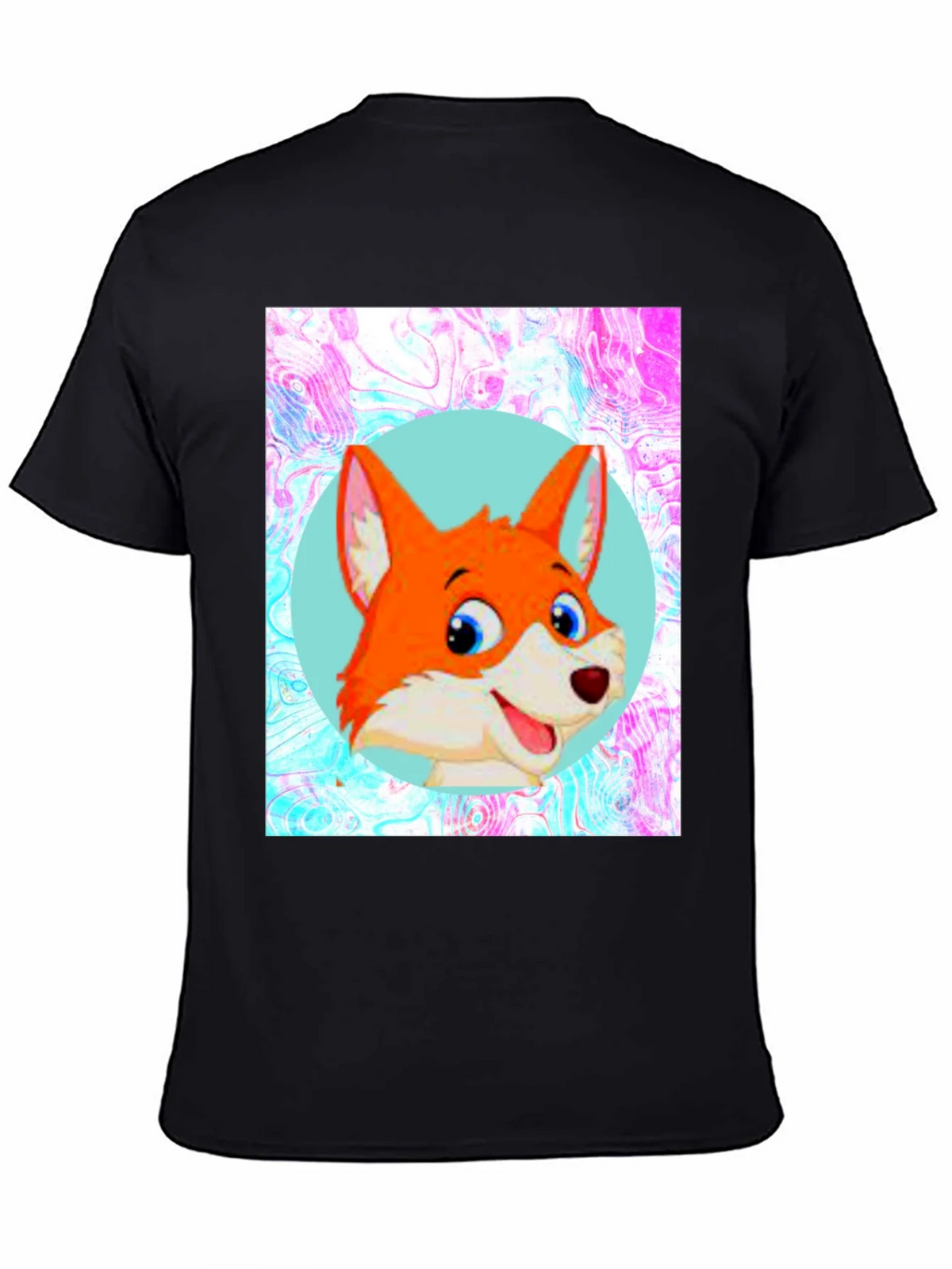 Cartoon Fox Graphic Tee - Unisex Black T-Shirt product image 4