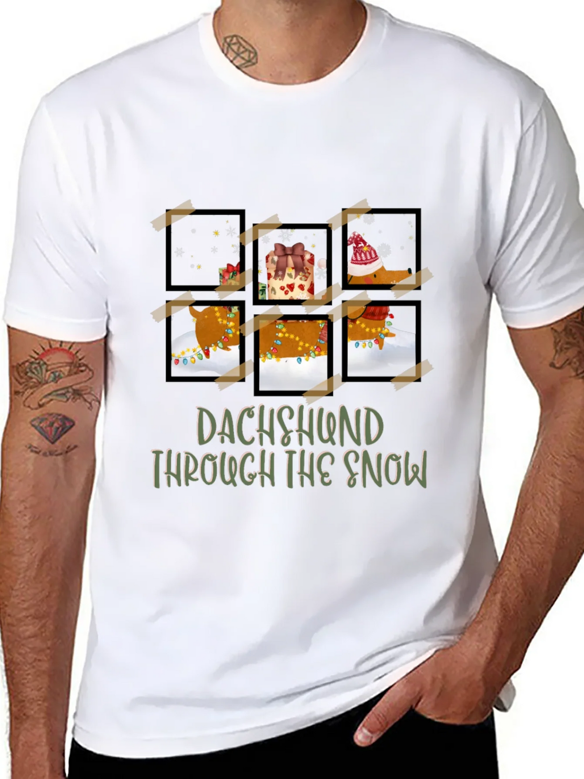 Dachshund Through The Snow Graphic Tee product image 7