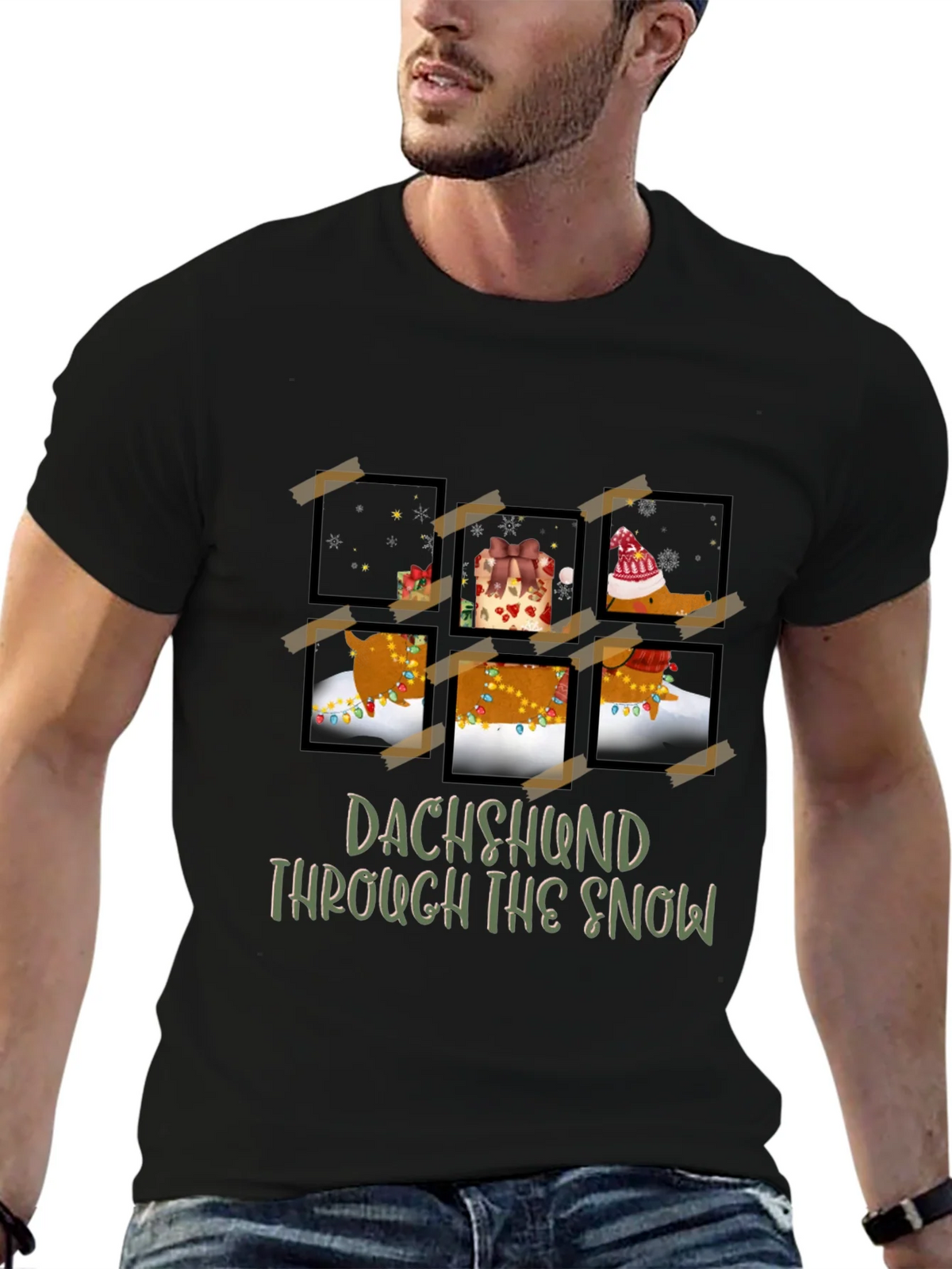 Dachshund Through The Snow Graphic Tee product image 6