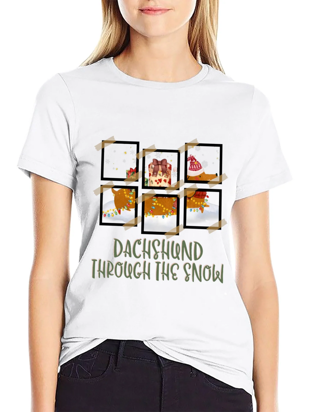 Dachshund Through The Snow Graphic Tee product image 8